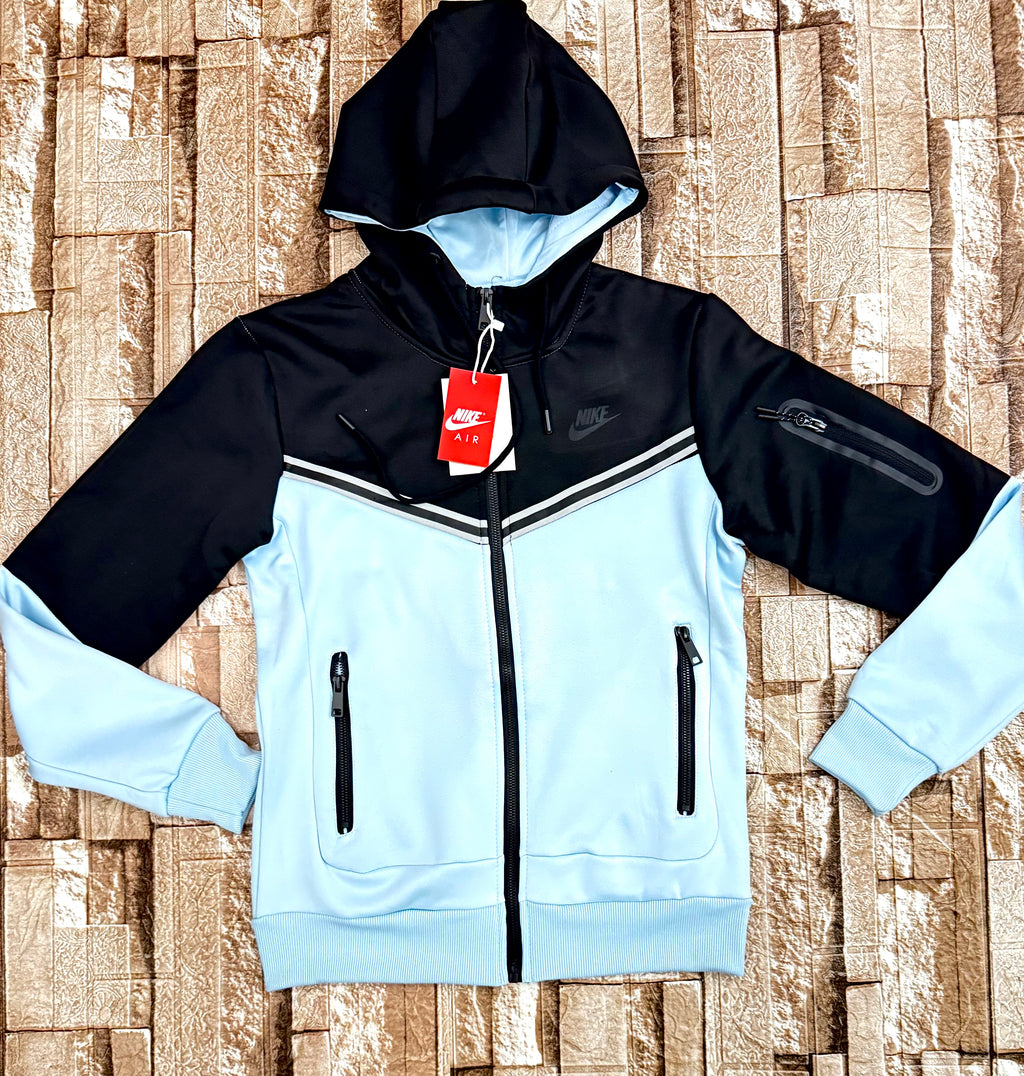 nike tech fleece Ice blue &Black