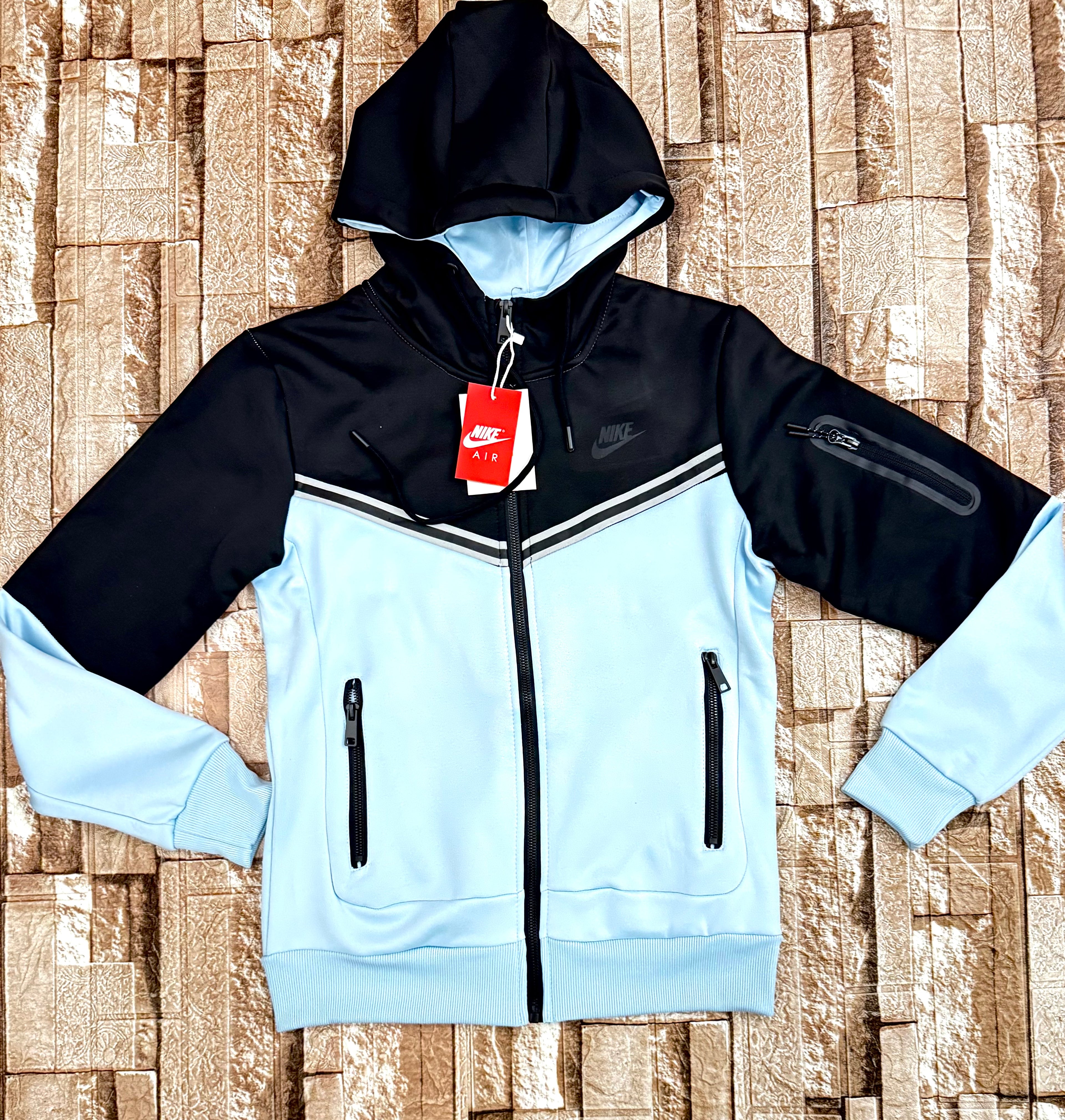 nike tech fleece Ice blue &Black